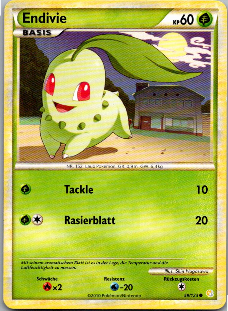 Endivie 59/123 HeartGold SoulSilver – Vorderseite