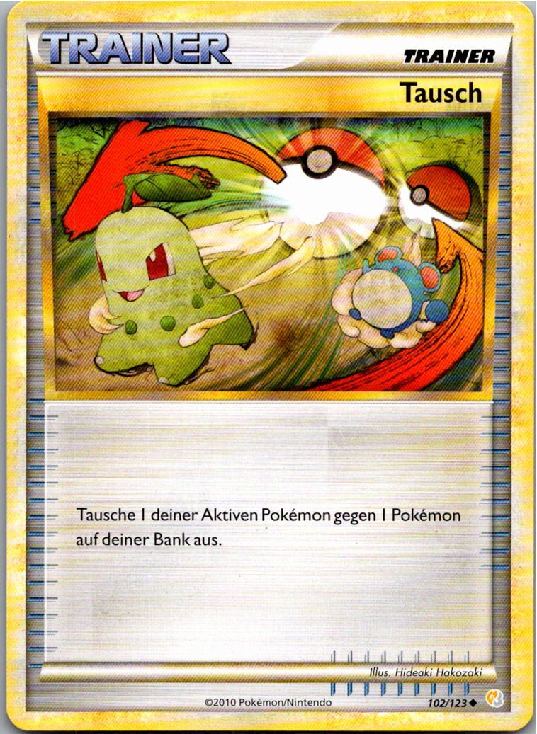 Tausch 102/123 HeartGold SoulSilver – Vorderseite