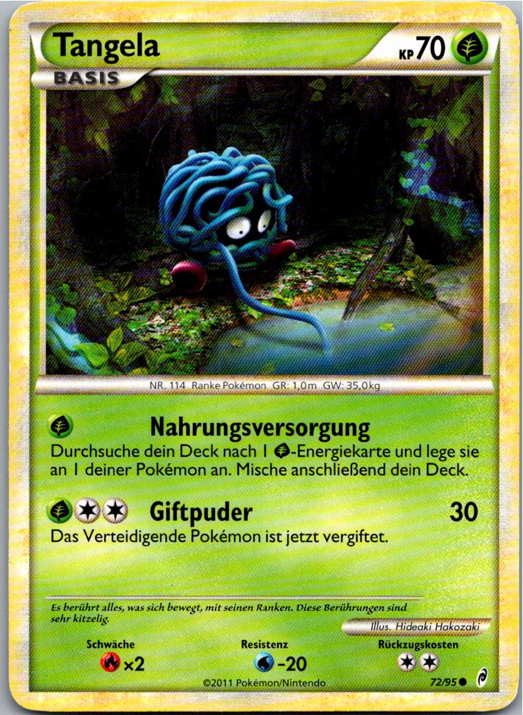 Tangela 72/95 Ruf der Legenden – Vorderseite