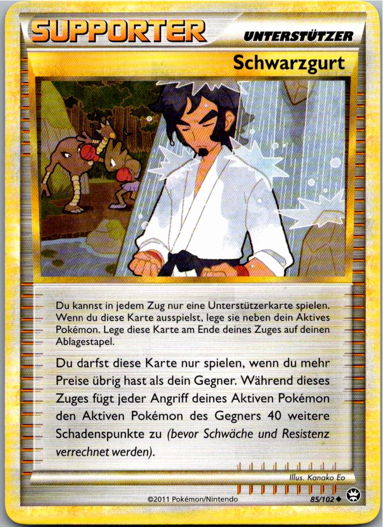 Schwarzgurt 85/102 Triumph – Vorderseite