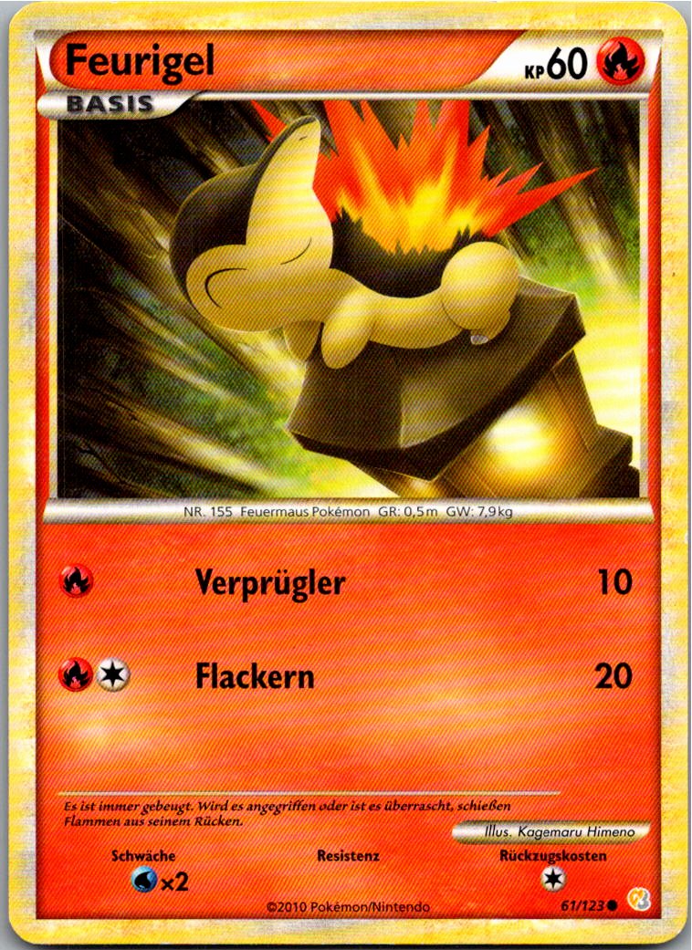 Feurigel 61/123 HeartGold SoulSilver – Vorderseite