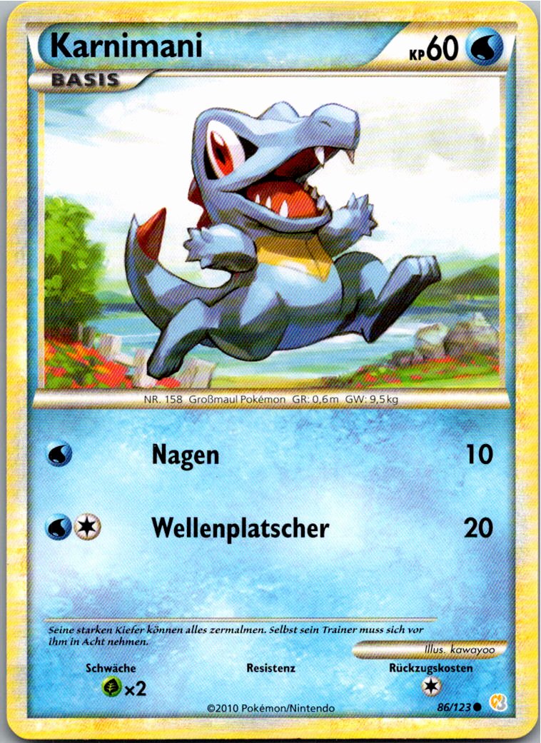 Karnimani 86/123 HeartGold SoulSilver – Vorderseite