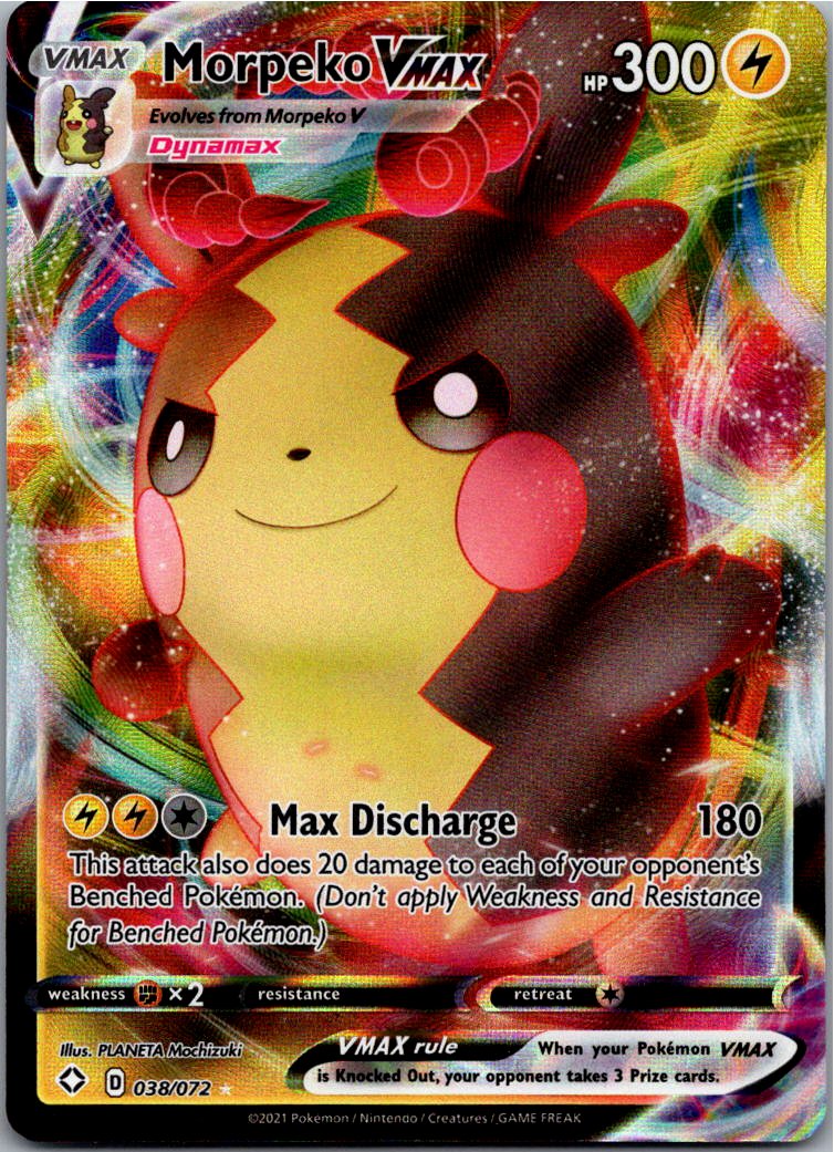 Morpeko VMAX 038/072 Glänzendes Schicksal – Vorderseite