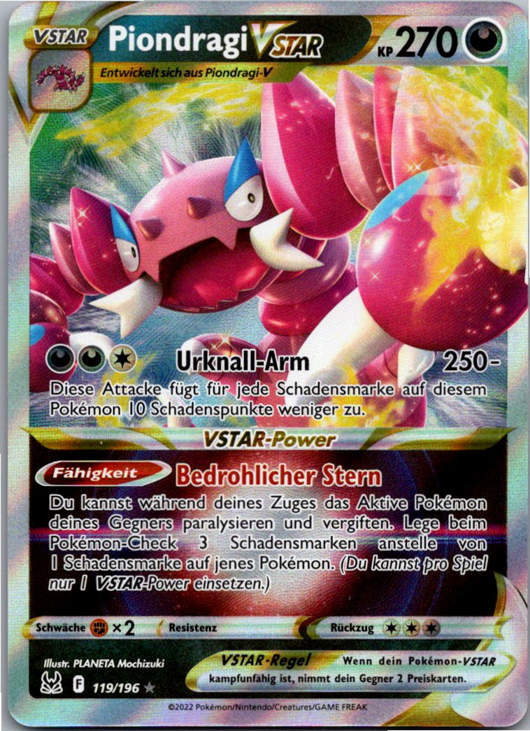 Piondragi VSTAR 119/196 Verlorener Ursprung – Vorderseite