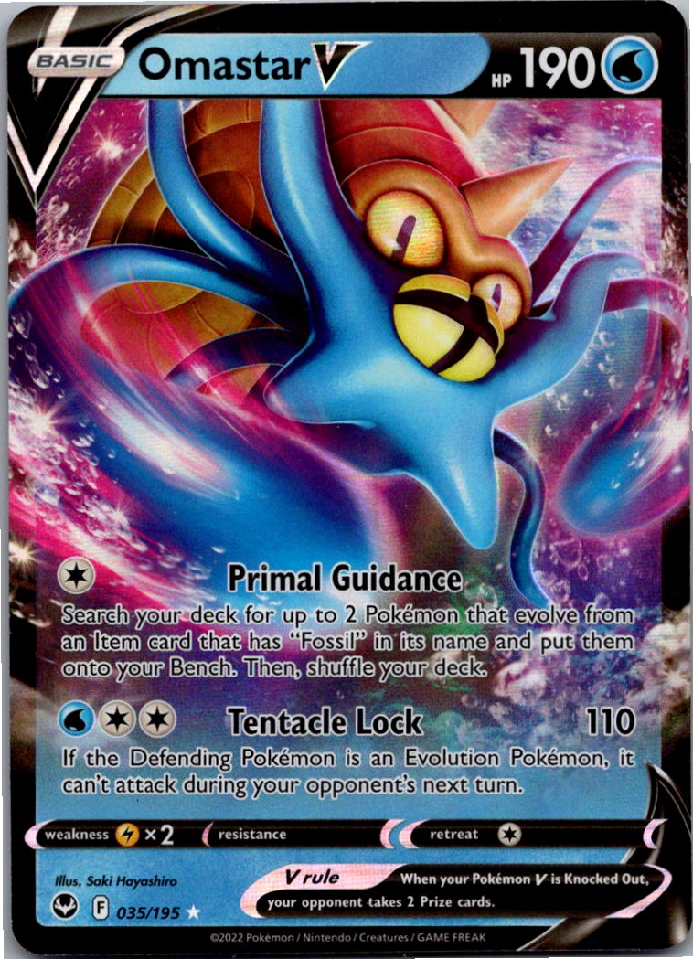 Omastar V Amoroso V 035/195 Silberne Sturmwinde – Vorderseite