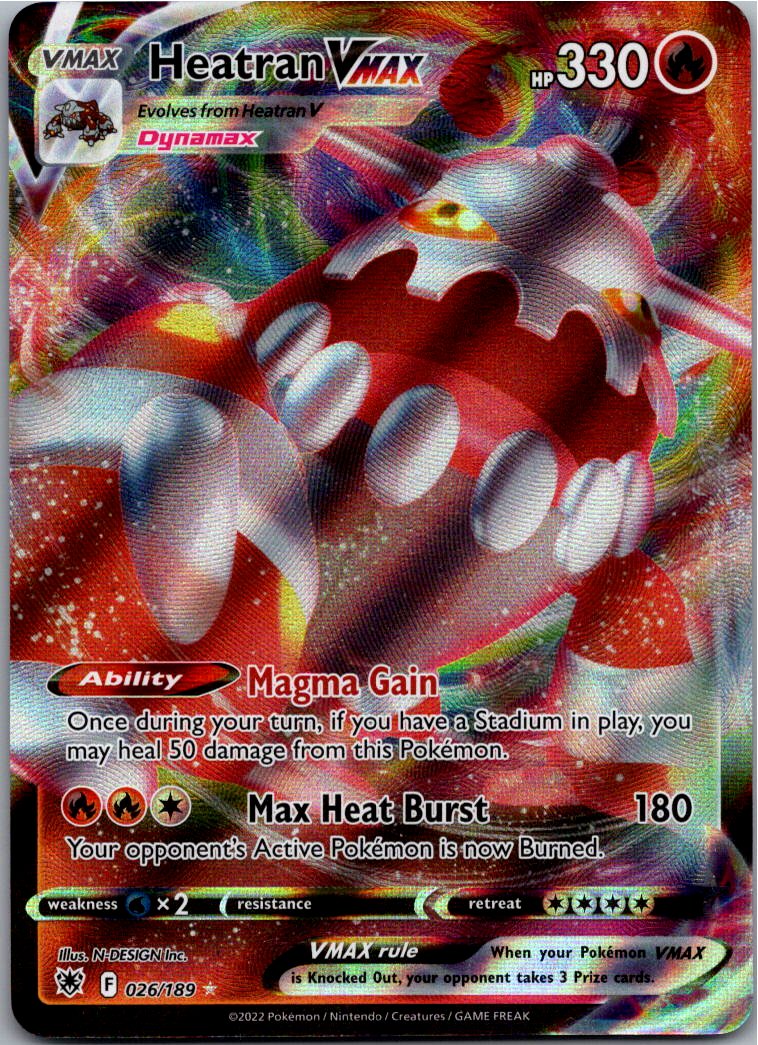 Heatran VMAX 026/189 Astralglanz – Vorderseite