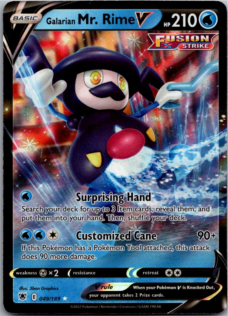 Galarian Mr. Rime V Mr. Rime V 049/189 Astralglanz – Vorderseite