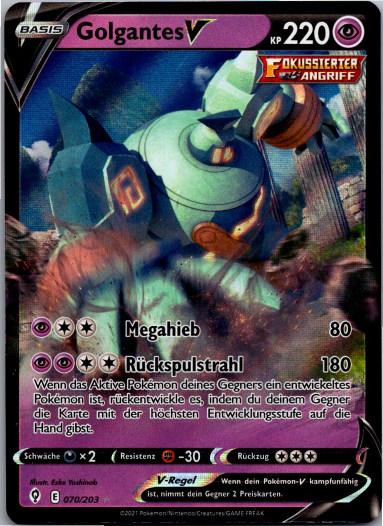 Golurk V 070/203 Drachenwandel – Vorderseite