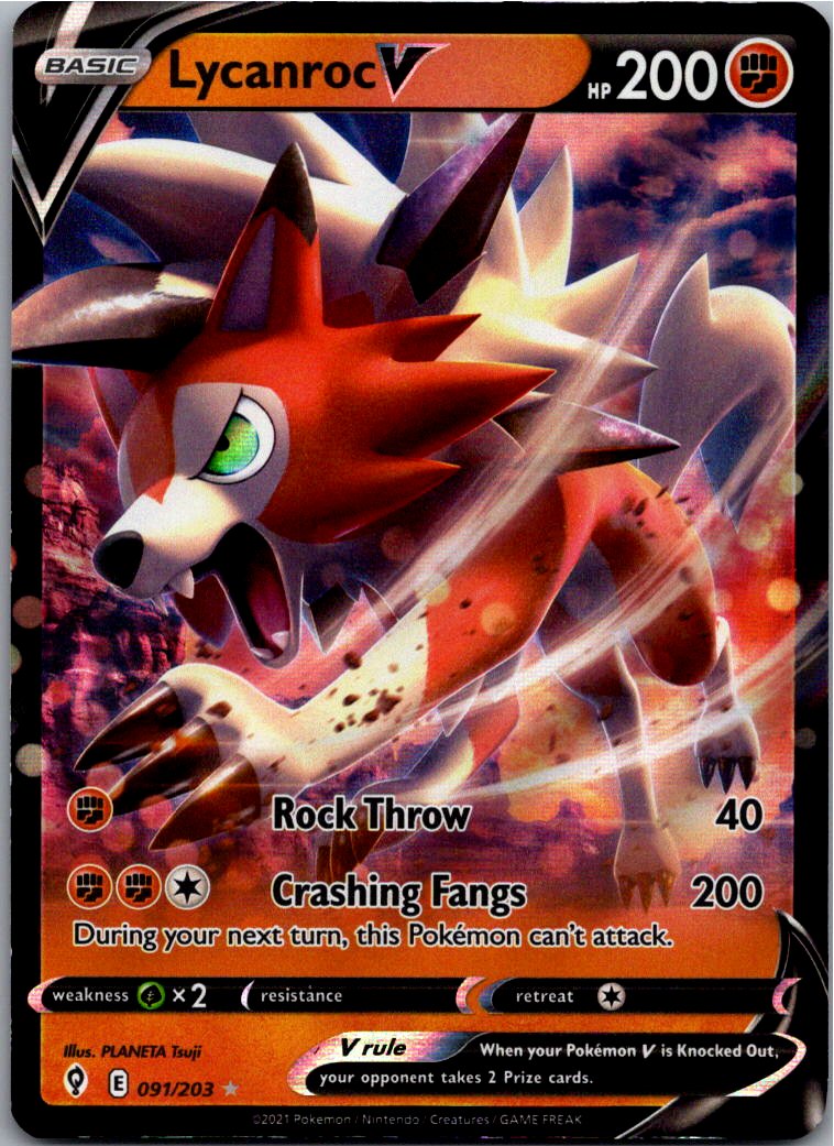 Lycanroc V Lycranroc V 091/203 Drachenwandel – Vorderseite