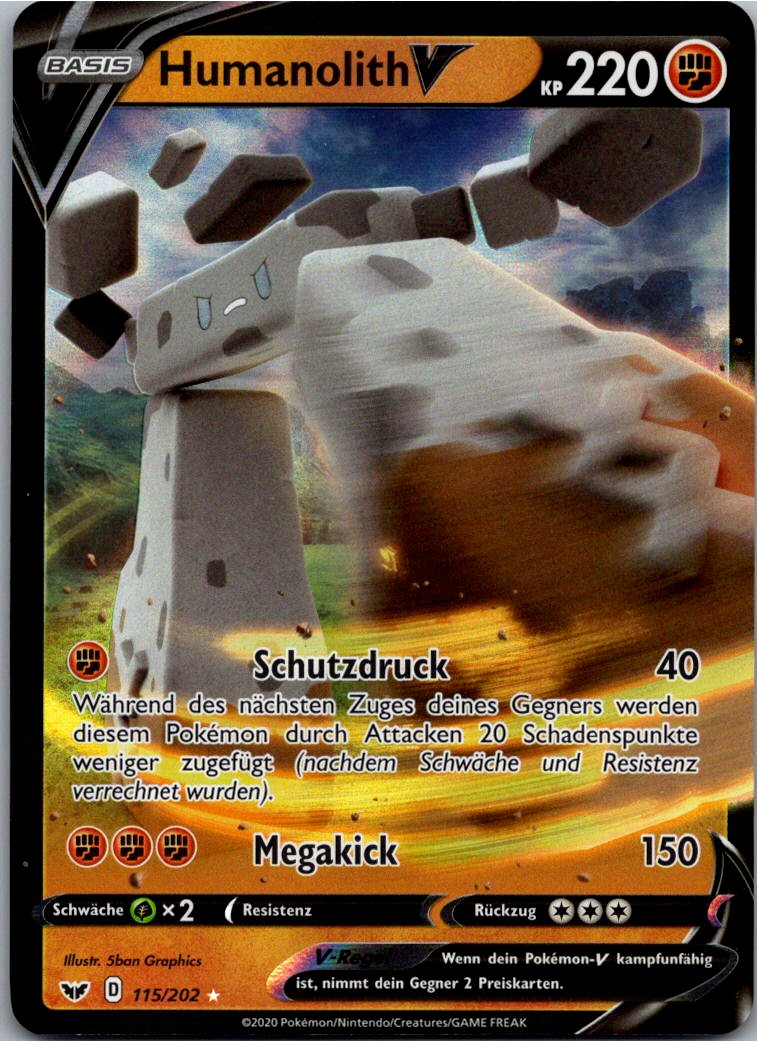 Humanolith V 115/202 Schwert & Schild – Vorderseite