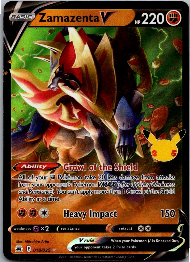 Zamazenta V 018/025 Celebrations – Vorderseite