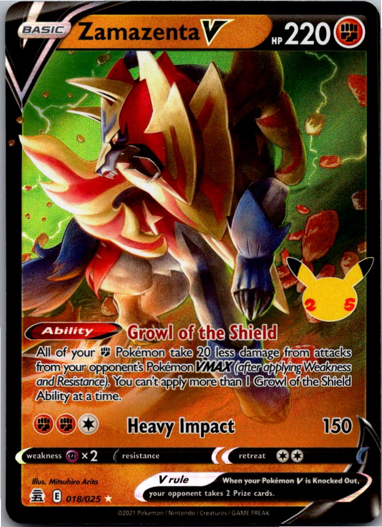 Zamazenta V 018/025 Celebrations – Vorderseite