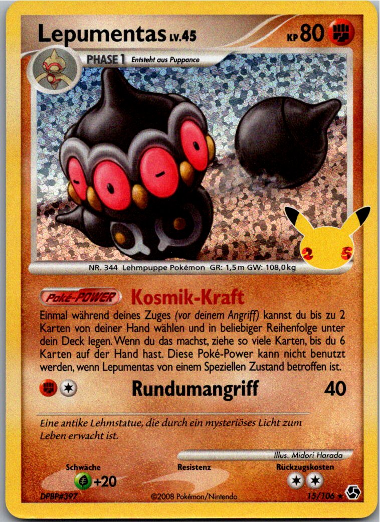 Claydol 15/106 Celebrations Klassische Kollektion – Vorderseite