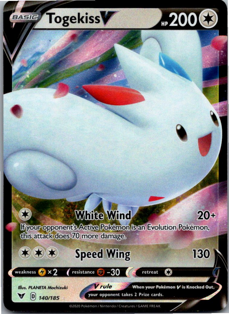 Togekiss V 140/185 Farbenschock – Vorderseite