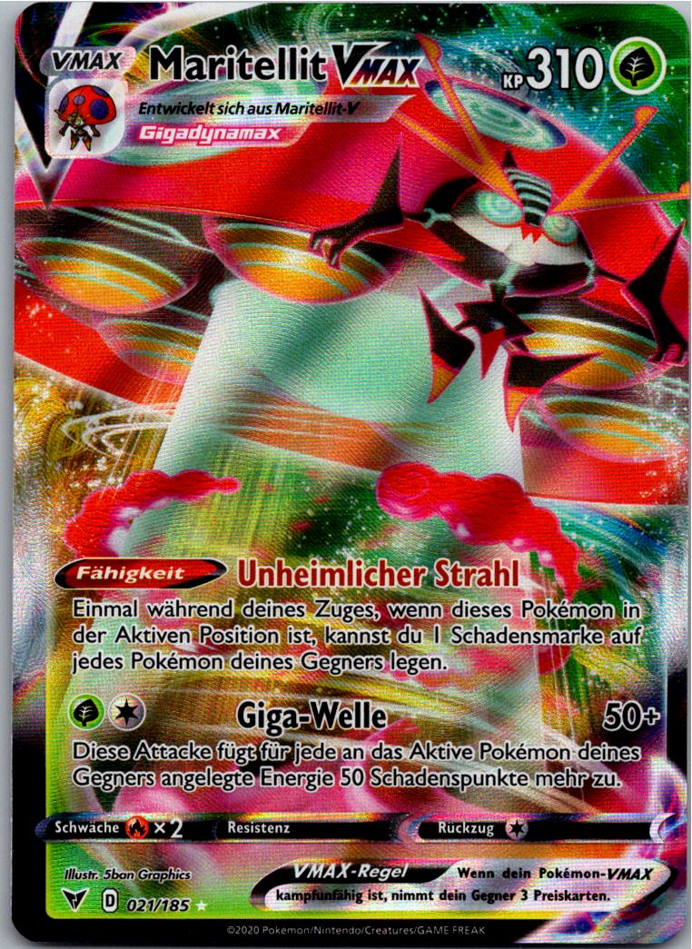 Maritellit VMAX 021/185 Farbenschock – Vorderseite