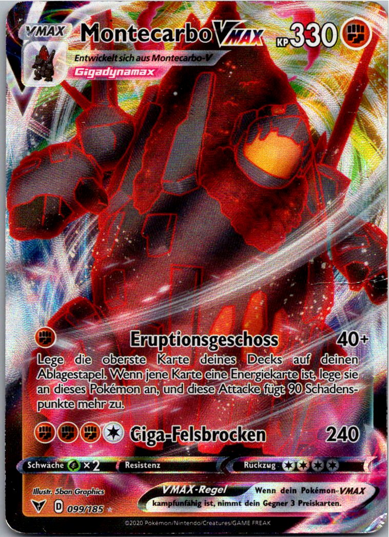 Montecarbo VMAX 099/185 Farbenschock – Vorderseite