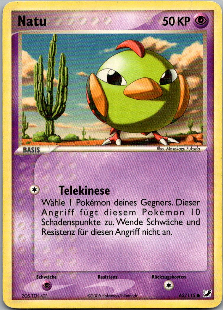 Natu 63/115 EX Verborgene Mächte – Vorderseite