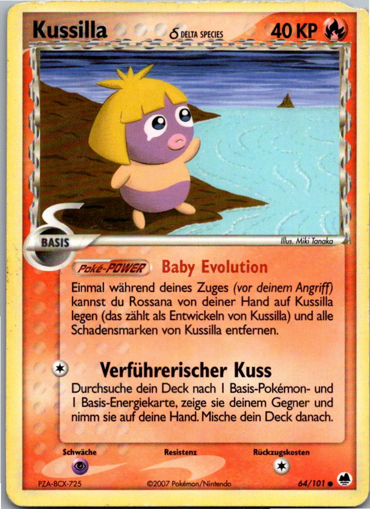 Kussilla 64/101 EX Dragon Frontiers – Vorderseite