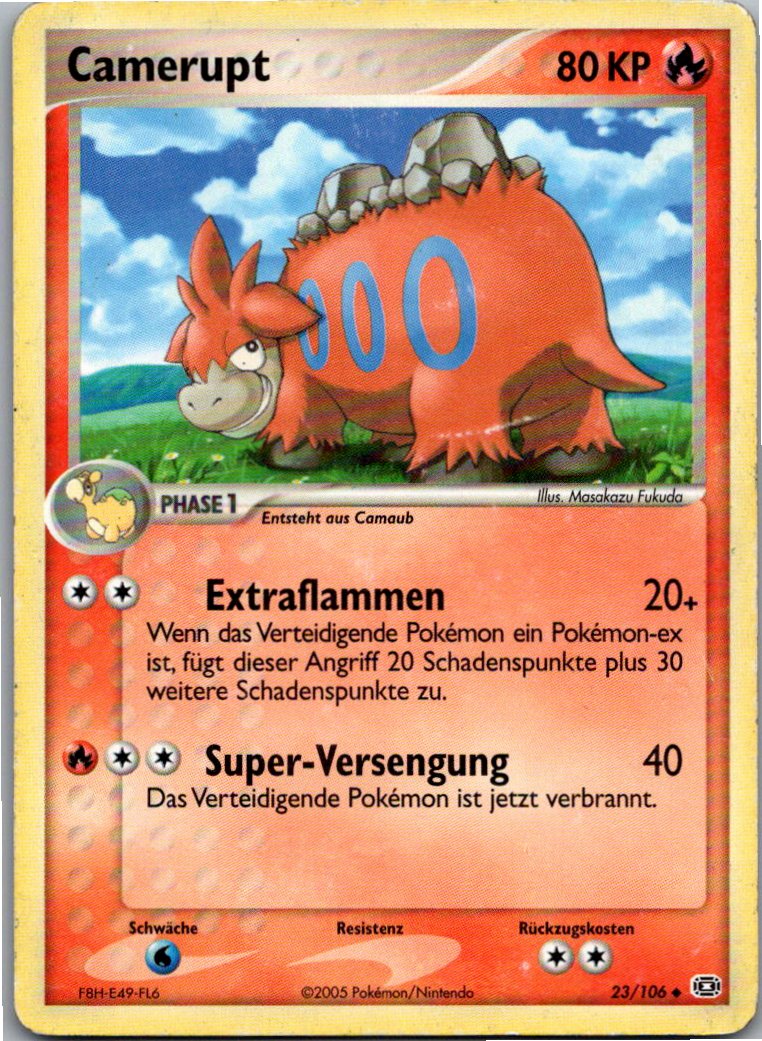 Camerupt 23/106 EX Smaragd – Vorderseite