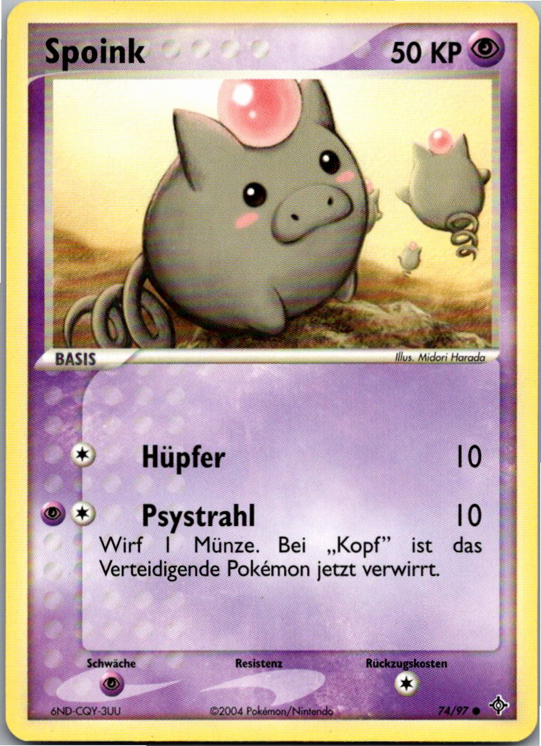 Spoink 74/97 EX Drache – Vorderseite