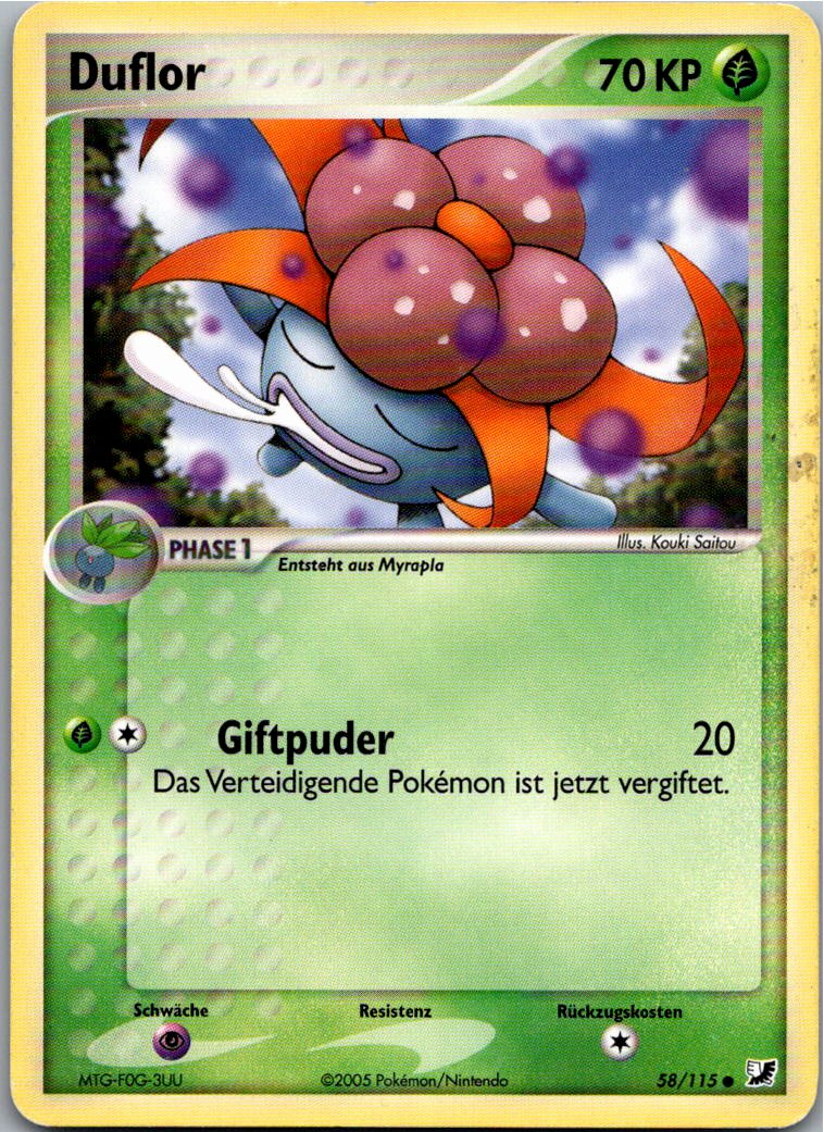 Duflor 58/115 EX Verborgene Mächte – Vorderseite