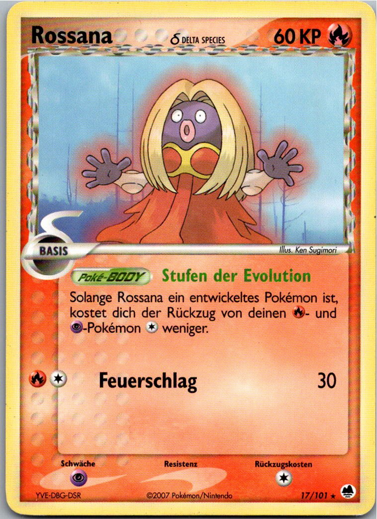Rossana 17/101 EX Dragon Frontiers – Vorderseite