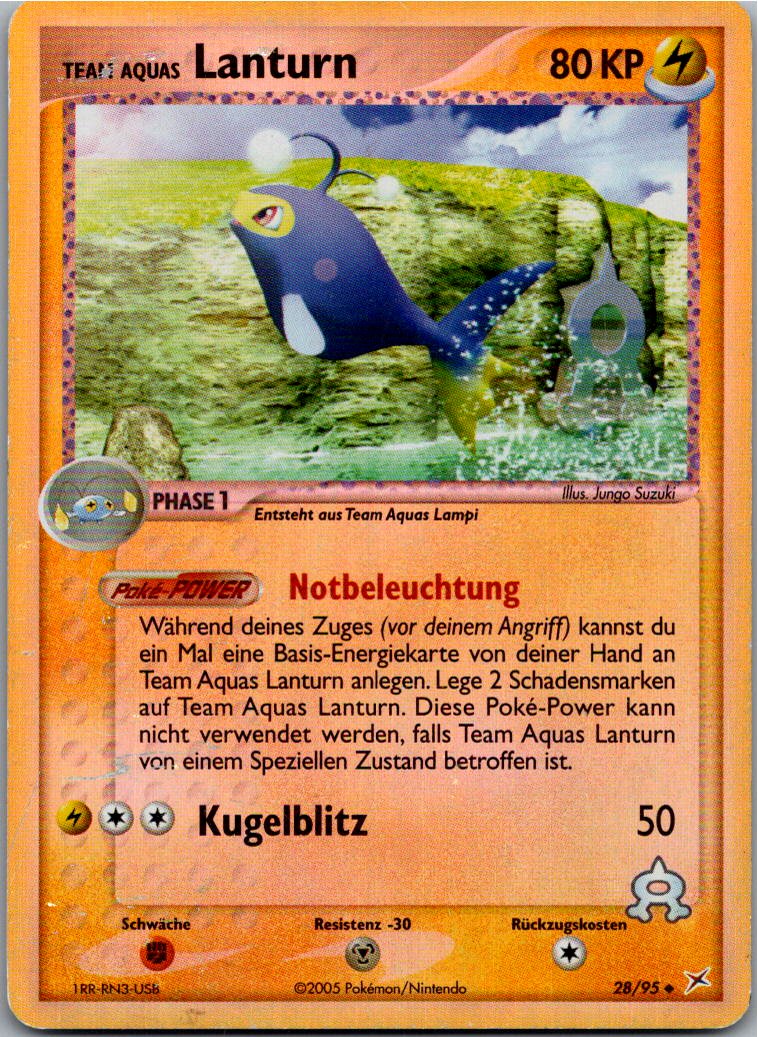 Lanturn 28/95 EX Team Magma vs Team Aqua – Vorderseite