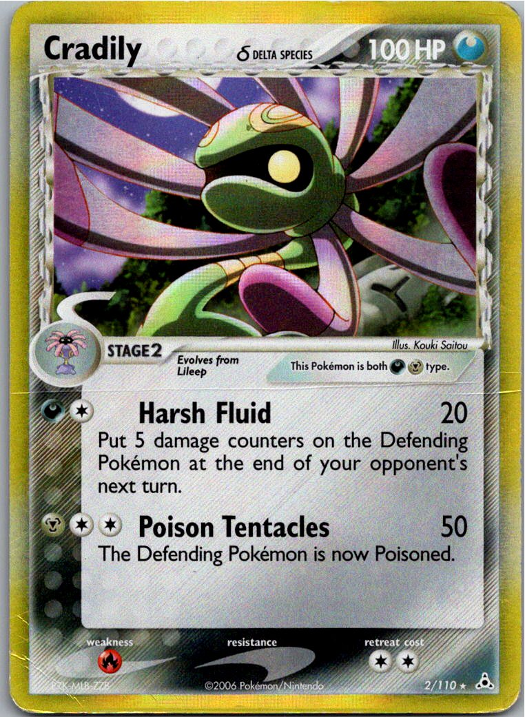 Cradily δ Wielie δ 2/110 EX Holon Phantoms – Vorderseite
