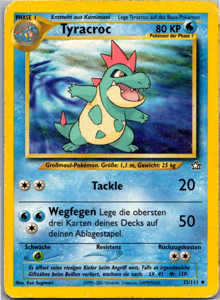 Tyracroc 32/111 Neo Genesis – Vorderseite