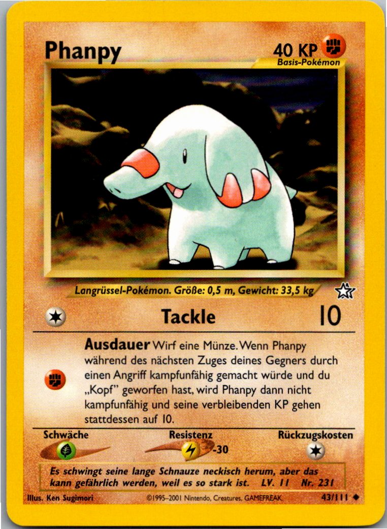 Phanpy 43/111 Neo Genesis – Vorderseite