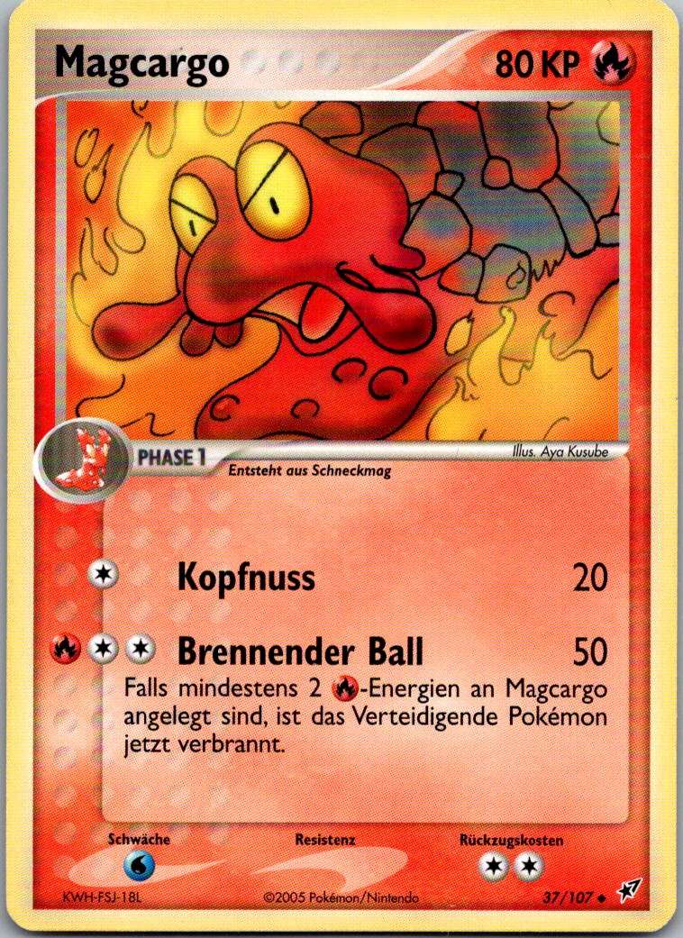 Magcargo 37/107 EX Deoxys – Vorderseite