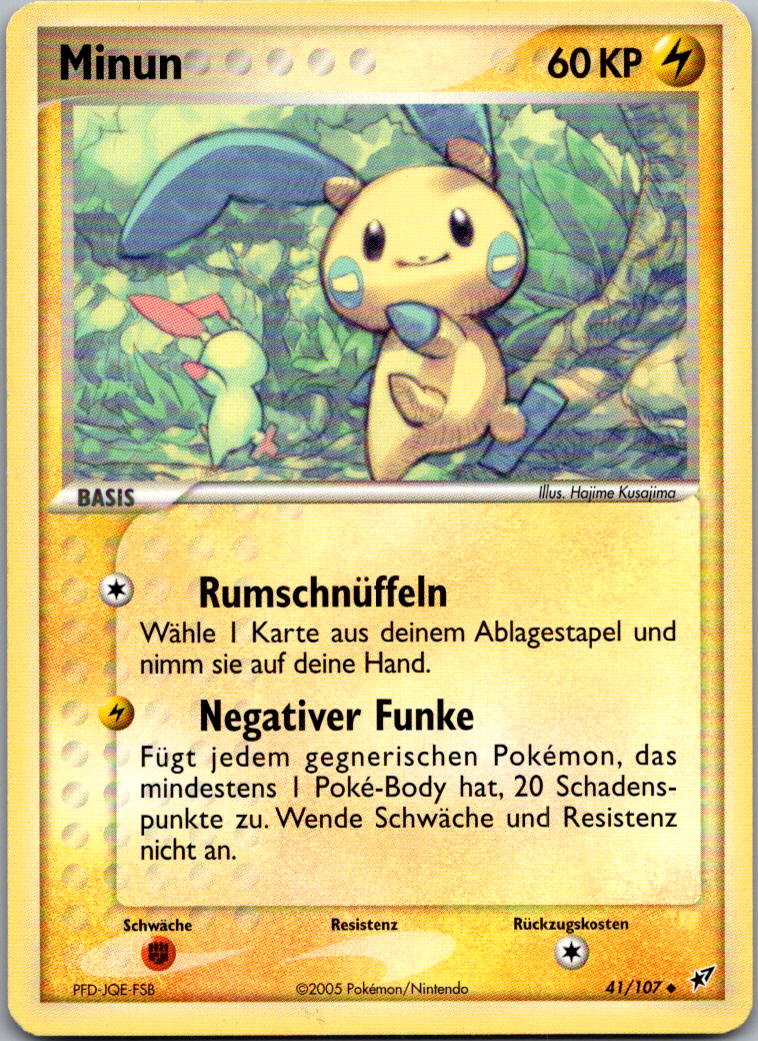 Minun 41/107 EX Deoxys – Vorderseite