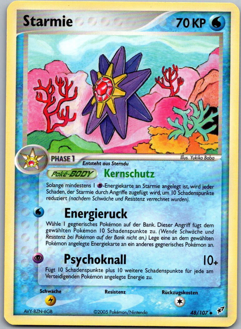 Starmie 48/107 EX Deoxys – Vorderseite