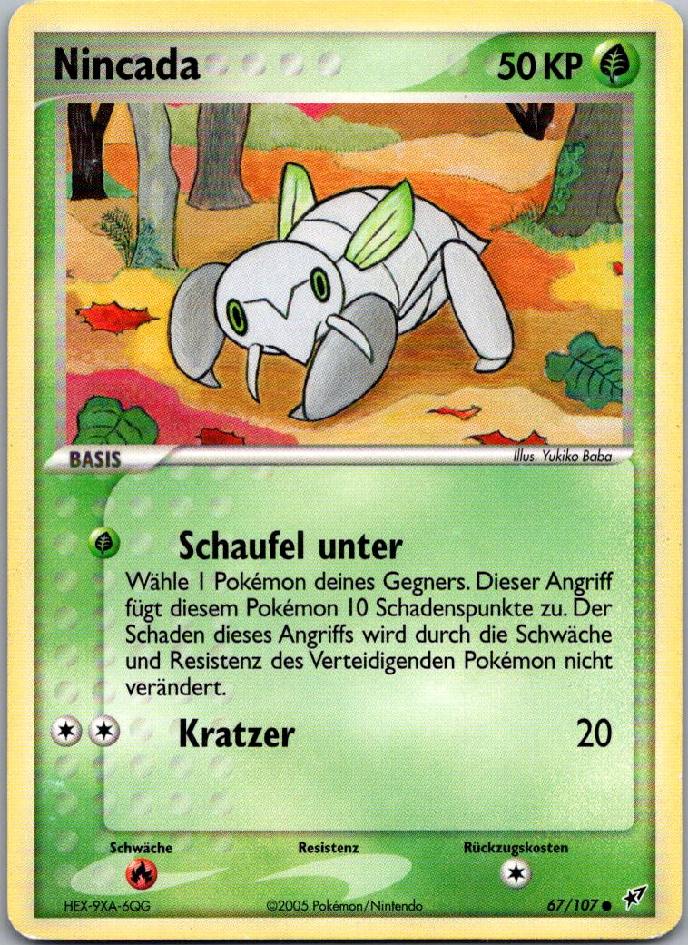 Nincada 67/107 EX Deoxys – Vorderseite