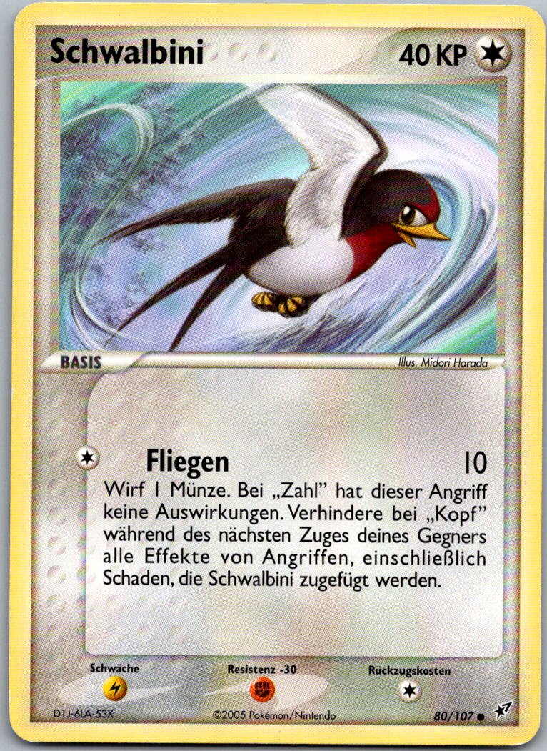 Schwalbini 80/107 EX Deoxys – Vorderseite