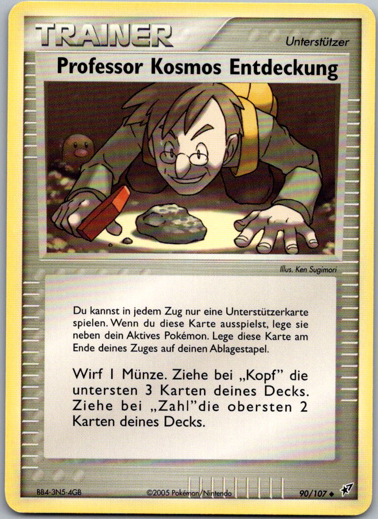 Professor Kosmos Entdeckung 90/107 EX Deoxys – Vorderseite