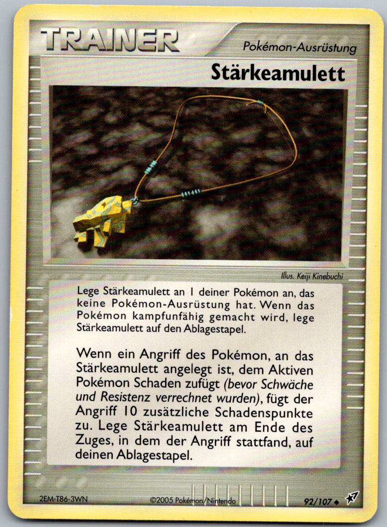 Stärkeamulett 92/107 EX Deoxys – Vorderseite