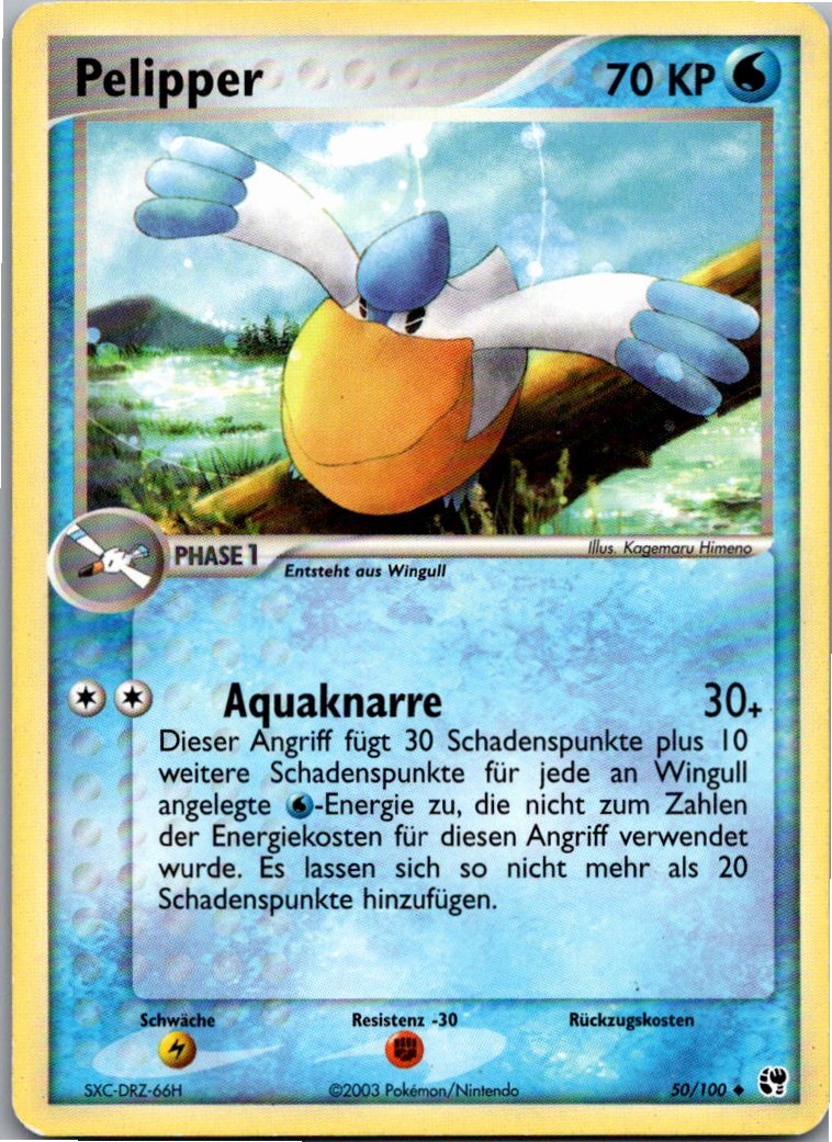 Pelipper 50/100 EX Sandsturm – Vorderseite