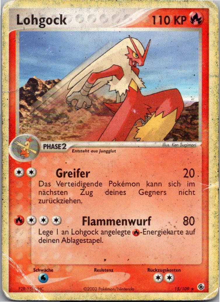 Lohgock 15/109 EX Rubin & Saphir – Vorderseite