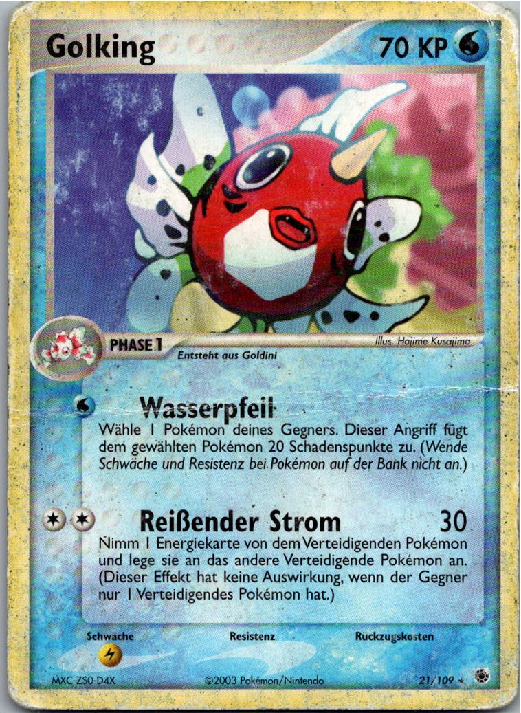 Golking 21/109 EX Rubin & Saphir – Vorderseite