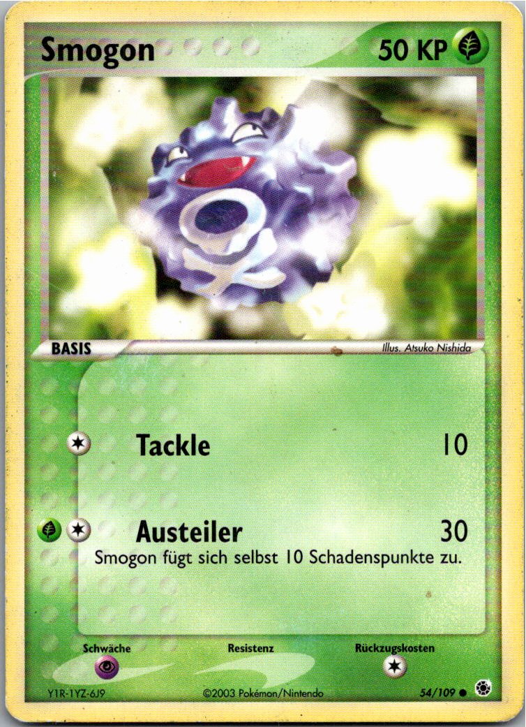 Smogon 54/109 EX Rubin & Saphir – Vorderseite