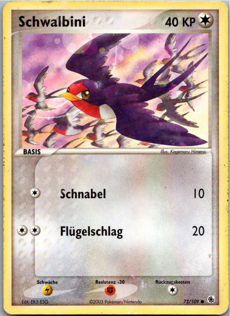 Schwalbini 72/109 EX Rubin & Saphir – Vorderseite