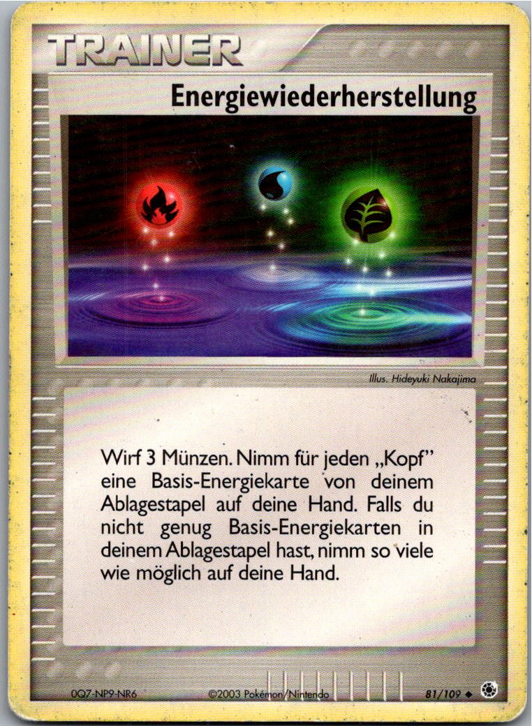 Energiewiederherstellung 81/109 EX Rubin & Saphir – Vorderseite