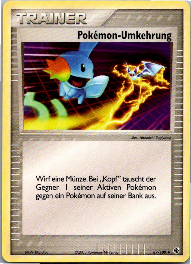 Pokémon-Umkehrung 87/109 EX Rubin & Saphir – Vorderseite