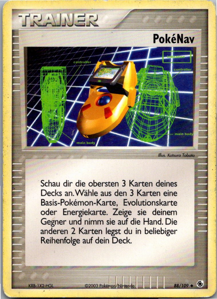 PokeNav 88/109 EX Rubin & Saphir – Vorderseite