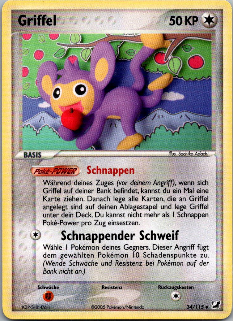 Griffel 34/115 EX Verborgene Mächte – Vorderseite