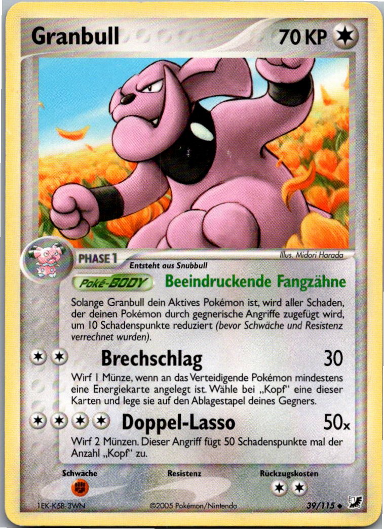 Granbull 39/115 EX Verborgene Mächte – Vorderseite