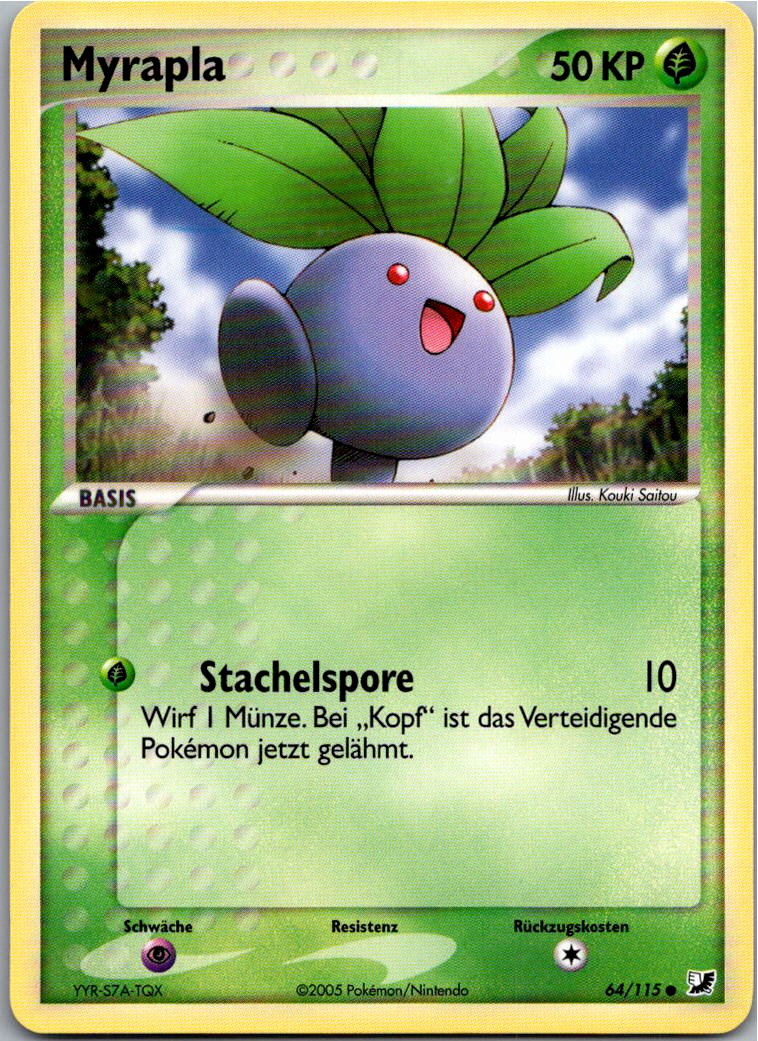 Myrapla 64/115 EX Verborgene Mächte – Vorderseite