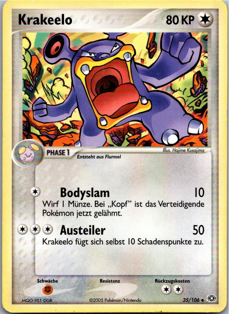 Krakeelo 35/106 EX Smaragd – Vorderseite