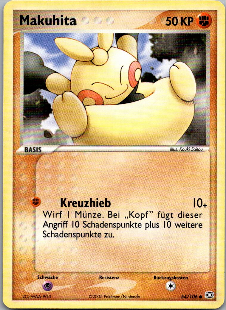 Makuhita 54/106 EX Smaragd – Vorderseite